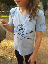 Load image into Gallery viewer, Ladies V-Neck Ivy Tee Grey